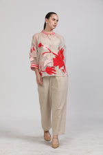 Labella Organza Co Ord Set Red