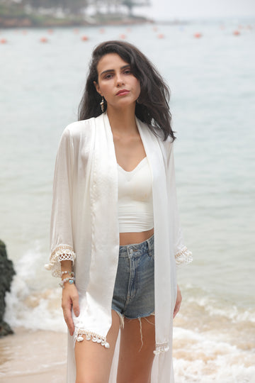 Ocean Whisper Shell Shrug