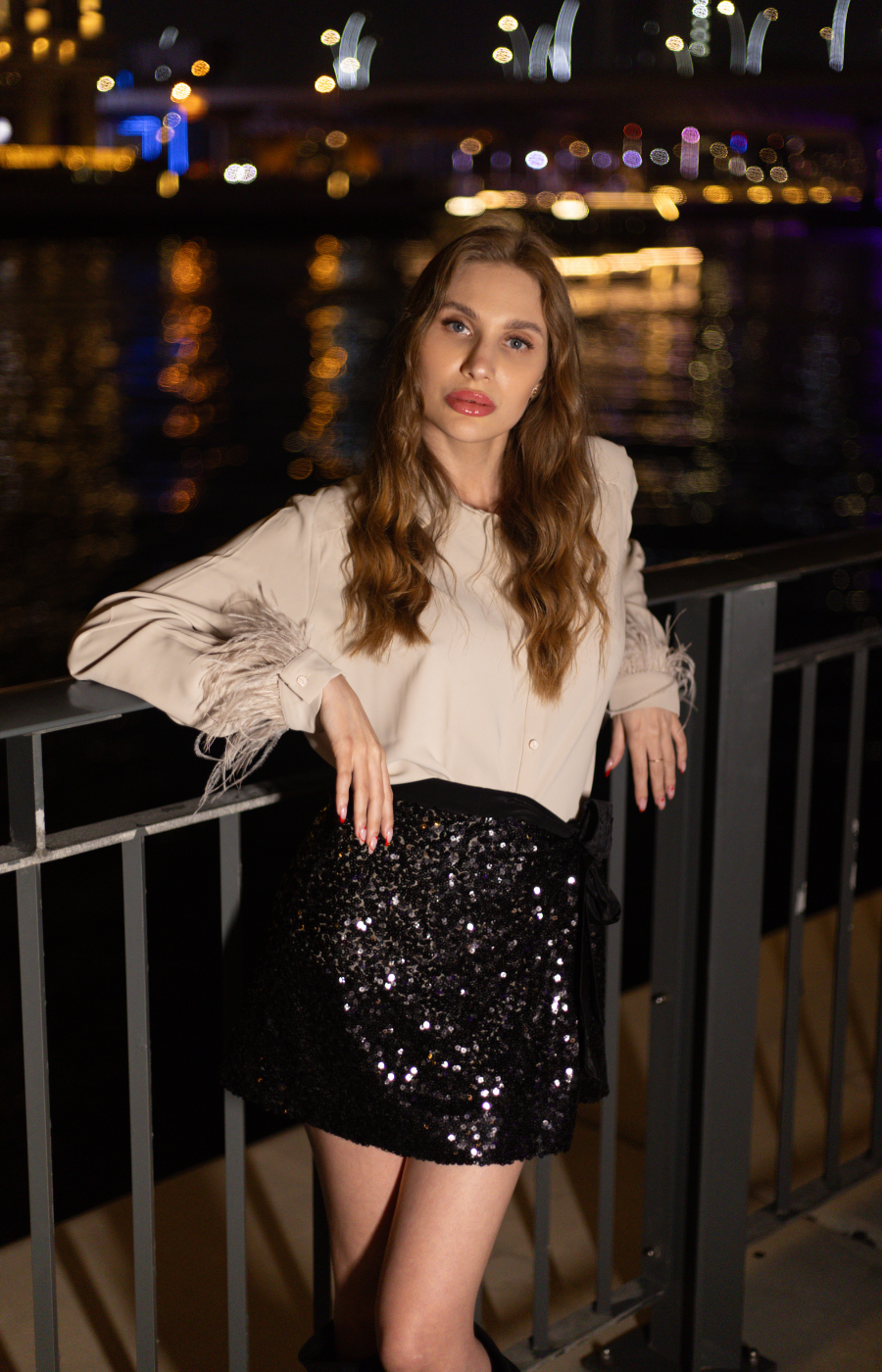 Paloma Sequins Wrap Skirt