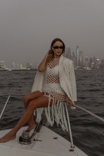 Martini White Sundowner Fringed Dress